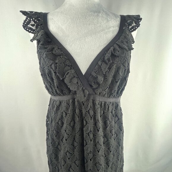 Max Studio Romantic Lace Black Midi Dress – Medium - Picture 2 of 8